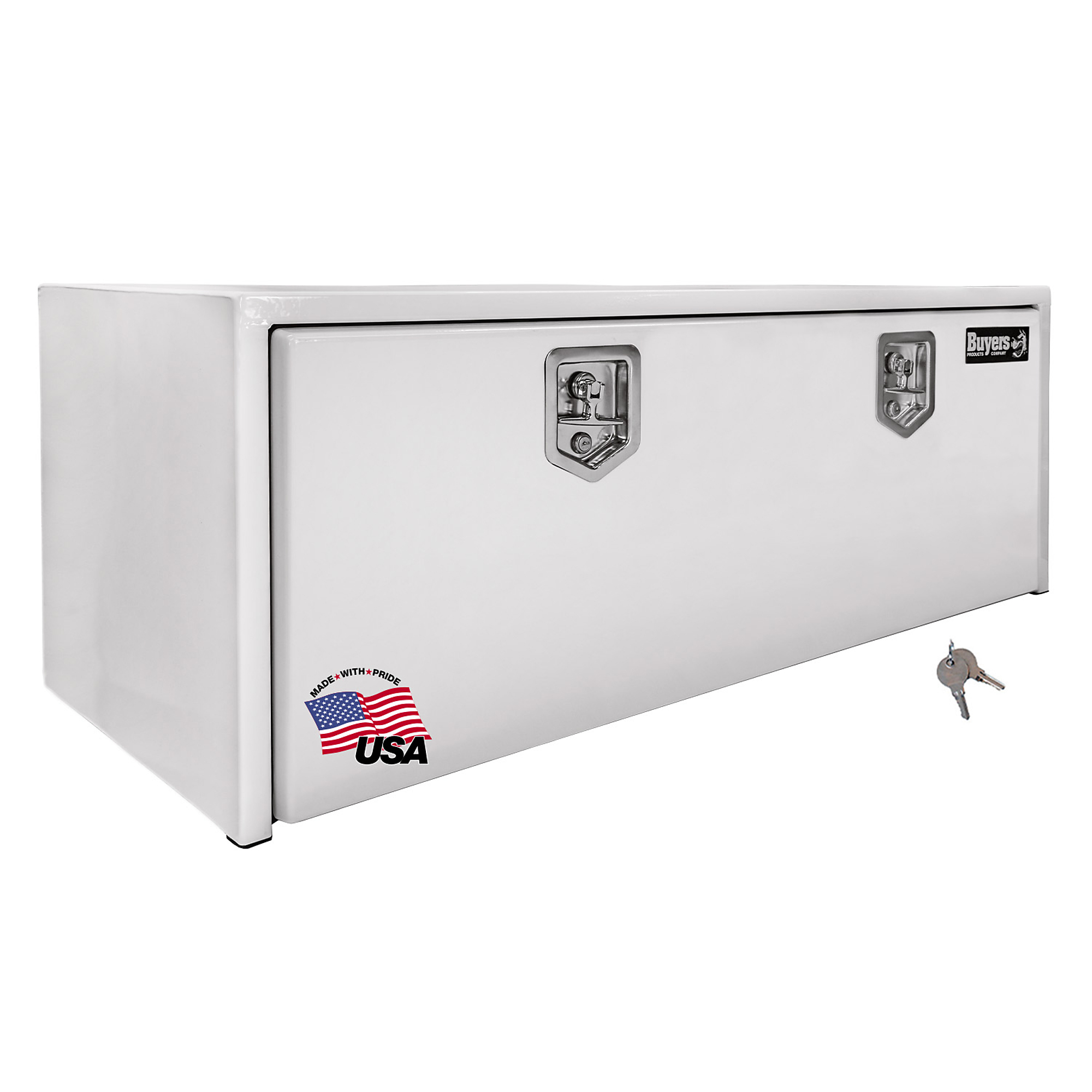 Buyers Products, 60x24x24in. Steel Underbody Truck Tool Job Storage Box, Width 60 in, Material Carbon Steel, Color Finish Glossy White, Model# 1704415